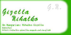 gizella mihalko business card